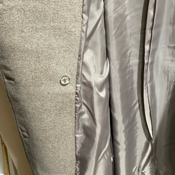 ASOS Brown Funnel Neck Long Wool Coat - Picture 9 of 10